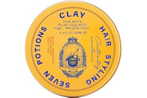 SEVEN POTIONS Hair Clay For Men and Women 3.4 fl oz - High Hold No Shine Hair Pomade For Men - Effortless Hair Styling Product That Leaves No Residue - Water Based - Natural, Vegan, Cruelty Free