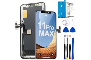 LMQ for iPhone 11 Pro Max Screen Replacement Kit 6.5 inch (Model A2161, A2218, A2220) Full HD LCD Display 3D Touch Digitizer Assembly with Repair Tools Screen Tempered Protector
