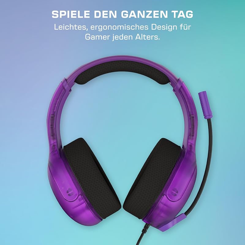 Airlite Fit Kabelgebundenes Gaming-Headset – Offiziell für Nintendo Switch 1 und 2 lizenziert, robust, leicht, Violett