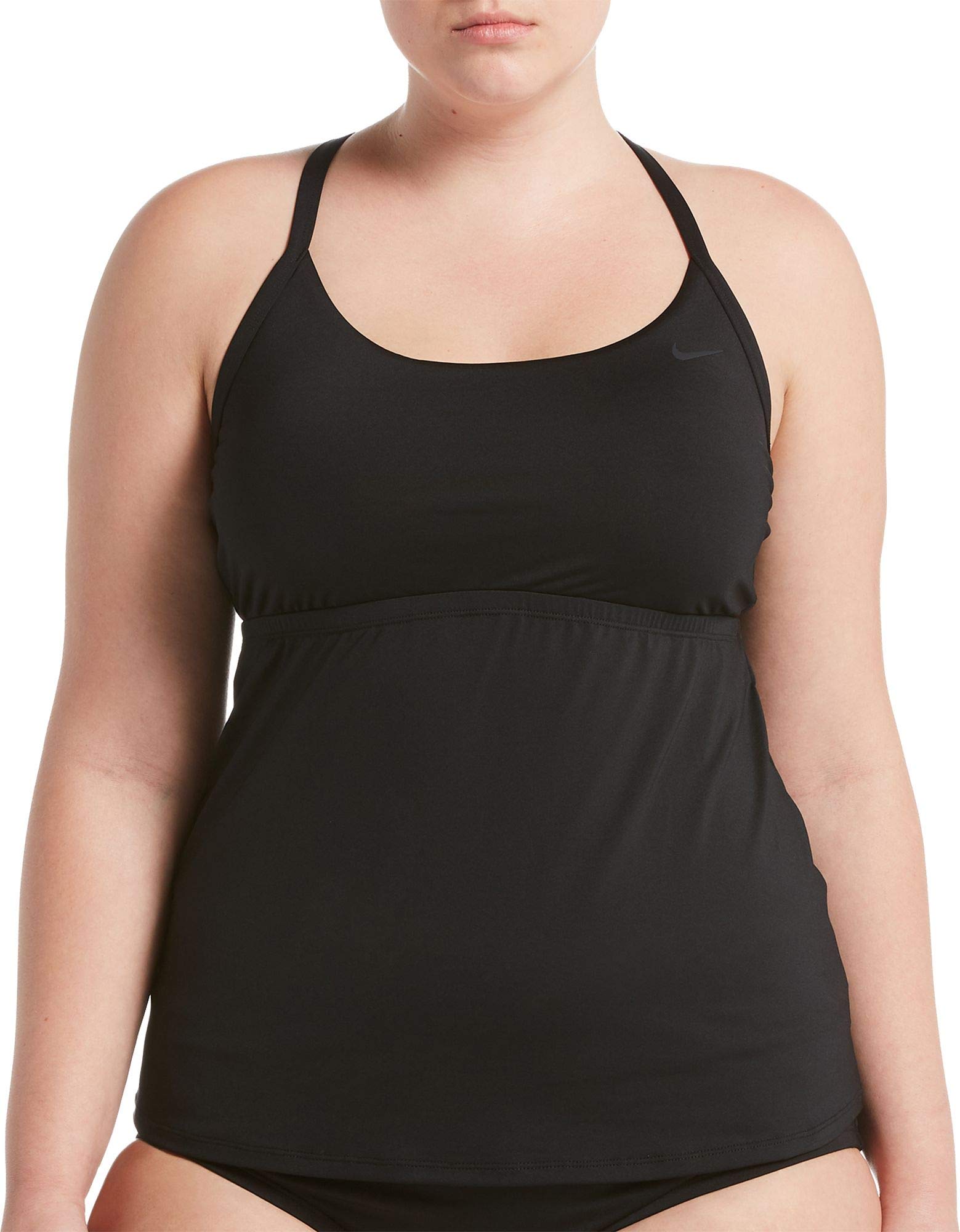 Nike Women's Plus Size Solid CrossBack Tankini Beachwear Central