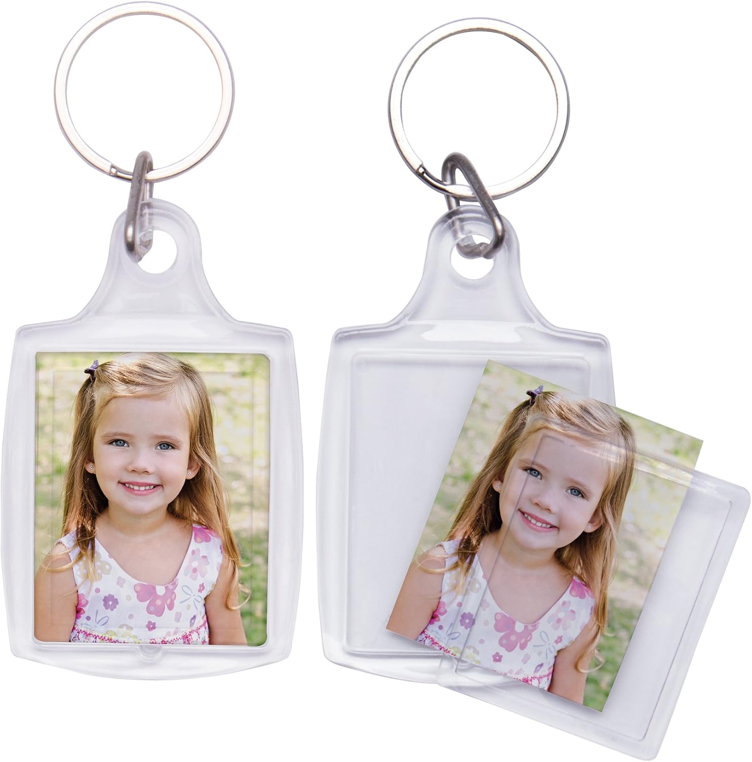 Acrylic Photo Snap-In Keychain - 25 Pack (2" x 3") at  Women’s Clothing store