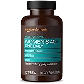 Amazon Elements Women's 40+ One Daily Whole Food Cultured Multivitamin, 65 Tablets