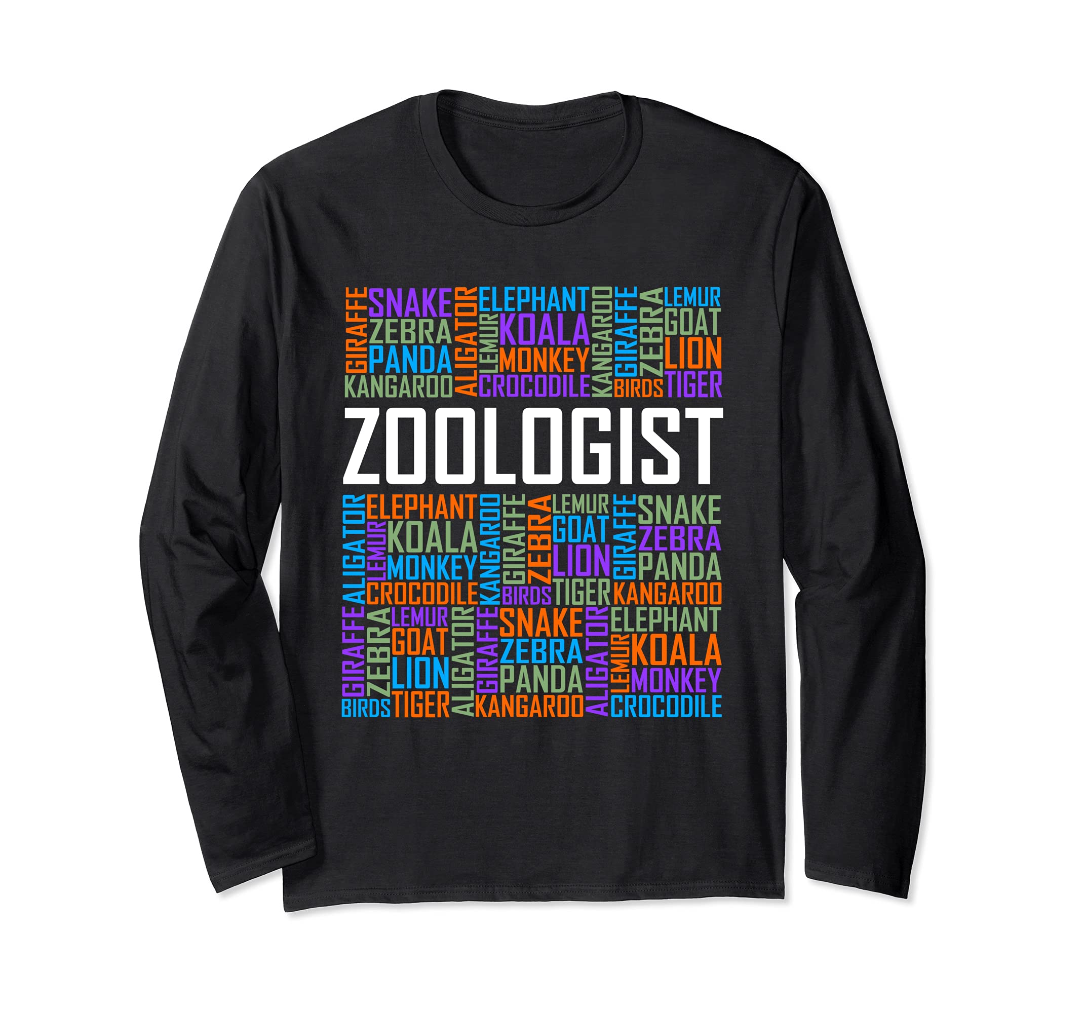 Zoologist Words Zoology Graduate Student Long Sleeve T-Shirt