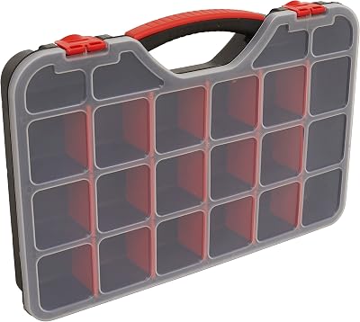 Sealey APAS24C Assortment Case 22 Compartment Small Parts Storage Box Organizer