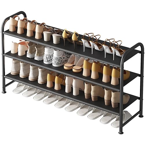 Amazon Metal Tier Shoe Rack DazHom 3-Tier Shoe Rack, Metal Shoe
