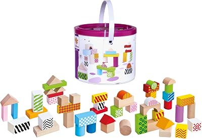 Tambor con 50 Bloques de Madera de Colores (Eichhorn 2226)