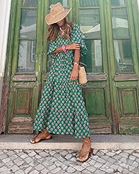 miduo Womens Loose Fit Fashion Summer V Neck Half