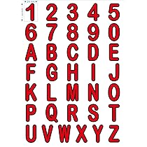 準備中 ♬ カラフル アイロンワッペン アップリケ ナンバー 数字 10枚
