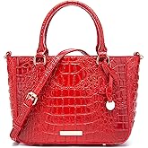 Makcr Joacbv Ladies Tote Leather Bags for Women Crocodile Embossed Zipper Satchel Purse Elegant Compartments Crossbody Work