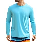 Angel season Men's Rash Guard Shirts UPF 50+ Long Sleeve Swim Shirts Quick Dry UV Sun Protection Lightweight
