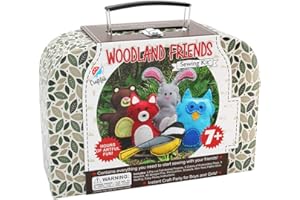 CraftLab Woodland Animals Kids Sewing Kit, Educational Beginner Arts & Crafts Gift for Boys and Girls Ages 7 to 13 DIY Learn to Sew Embroidery