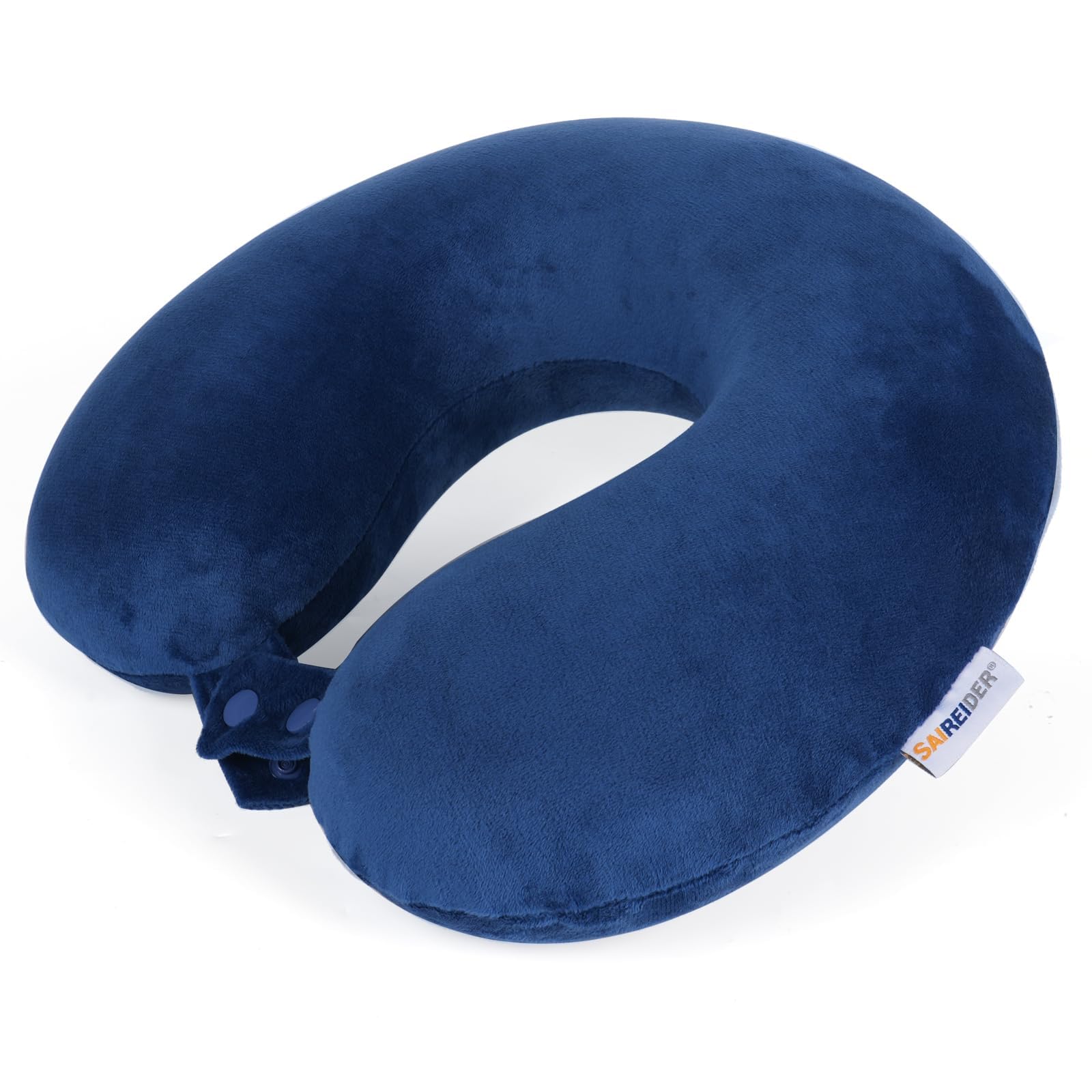 Photo 1 of Neck Pillows for Travel-Head Neck Support Travel Pillow for Traveling, Car, Home, Office Adjustable(Navy Blue)
