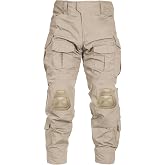 MERJAZ Men's Tactical Pants with Knee Pads | Water-resistant Cargo Pants, G3 Combat Pants, BDU Airsoft Paintball Military Pants, Ripstop Work Pants