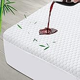 Twin Mattress Protector Waterproof Cooling Twin Size Mattress Cover Pad for Kids, Viscose Made from Bamboo Mattress Protector