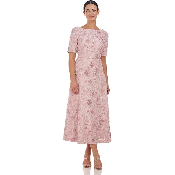 Amazon.com: Meli Soutache Tea Length Dress : Clothing, Shoes & Jewelry