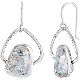 Silpada 'Under Glass' Sterling Silver Roman Glass Drop Earrings