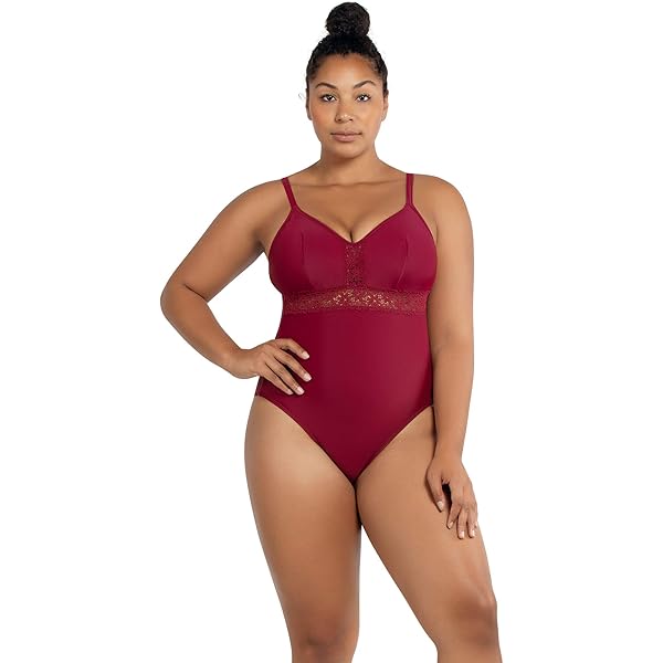 Amazon.com: Swimsuits For All Swim 365 Women's Plus Size Zip-Front