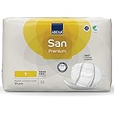 Abena San Premium Incontinence Pads, Moderate Absorbency, (Sizes 4 to 7), Size 7, 30 Count