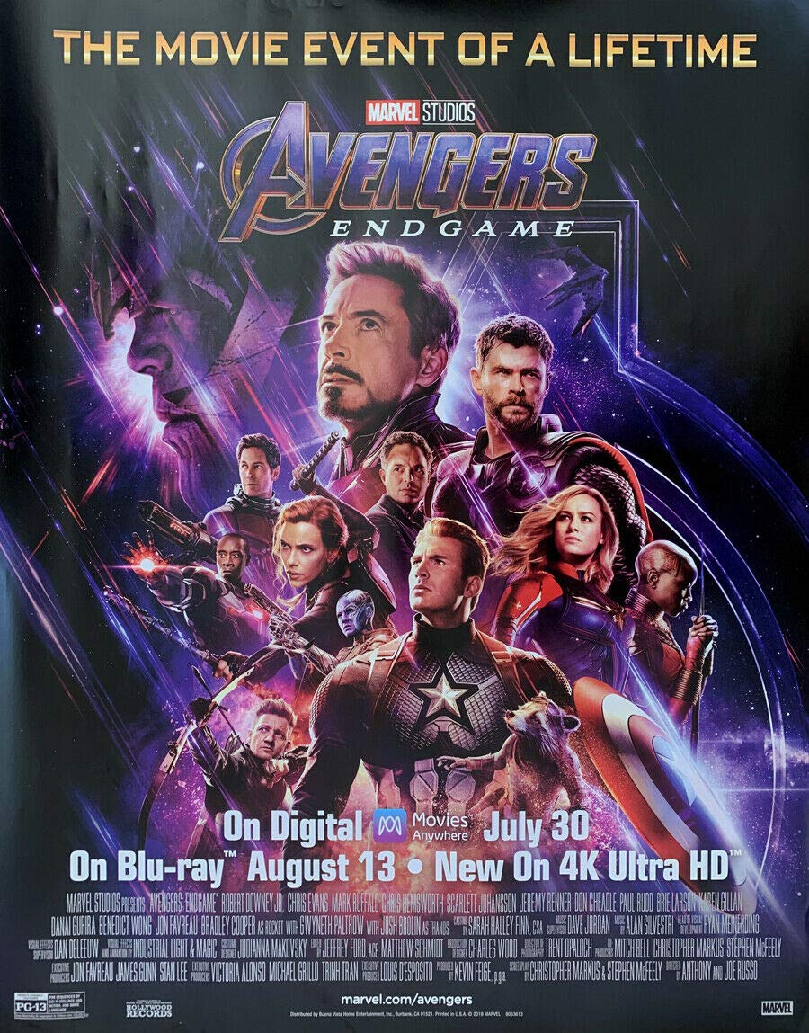 Marvel Avengers Endgame 22x28 Original Movie Promo