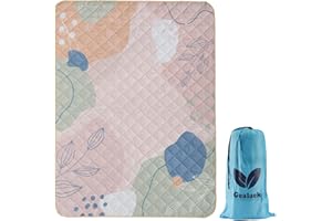 Gealaek Waterproof Picnic Blankets Sandproof Beach Blanket 3-Layers 60x80 Inches Large Foldable Outdoor Blanket for Camping, Park, Travel, Grass, with Carry Bag 03w