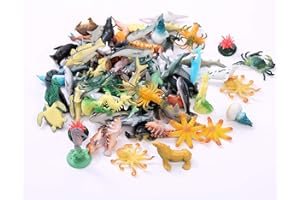 FUN CENTRAL 90 Pack - Underwater Deep Sea Animal Toy Figures - Assorted Pack