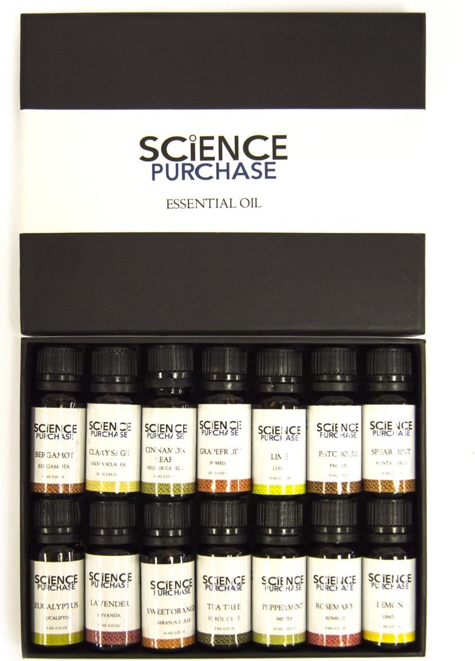 14 Bottle Essential Oil Assortment Gift Set - Aromatherapy Oils for Aroma Diffuser