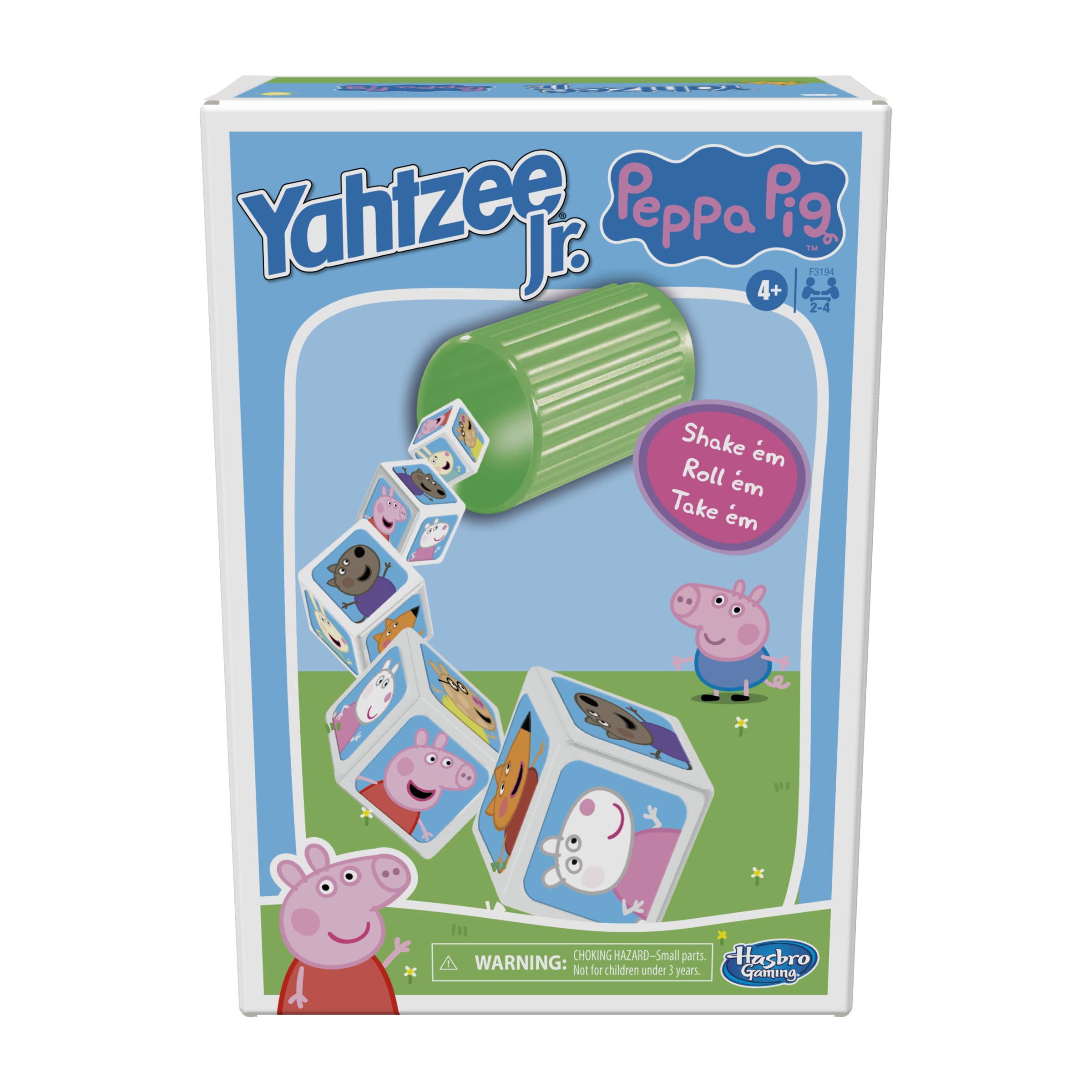 Photo 1 of Hasbro Gaming Yahtzee Jr.: Peppa Pig Edition Board Game for Kids Ages 4 and Up, Counting and Matching Game for Preschoolers (Amazon Exclusive)