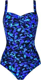 WIN.MAX Aqua Spots Tummy Control Swimsuit Plus Size Ruched Push Up Monokini UK10 view 5