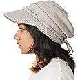 CHARM Organic Cotton Slouchy Visor Beanie - Women Slouch Hat Mens Baggy Knit Chemo Hat