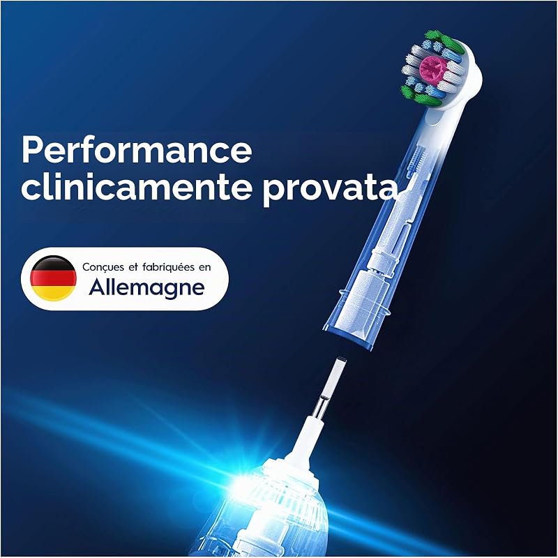 Testina professionale 3D per spazzolino elettrico, con setole a forma di X e tazza di lucidatura unica per sbiancamento dei denti e per rimuovere macchie superficiali, confezione da 8 pezzi,