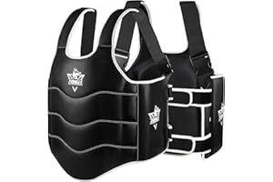 ZHONGLE Boxing Chest Protector Adjustable MMA Taekwondo Muay Thai Chest Protector, Boxing Training Heavy fist, Adjustable Shi