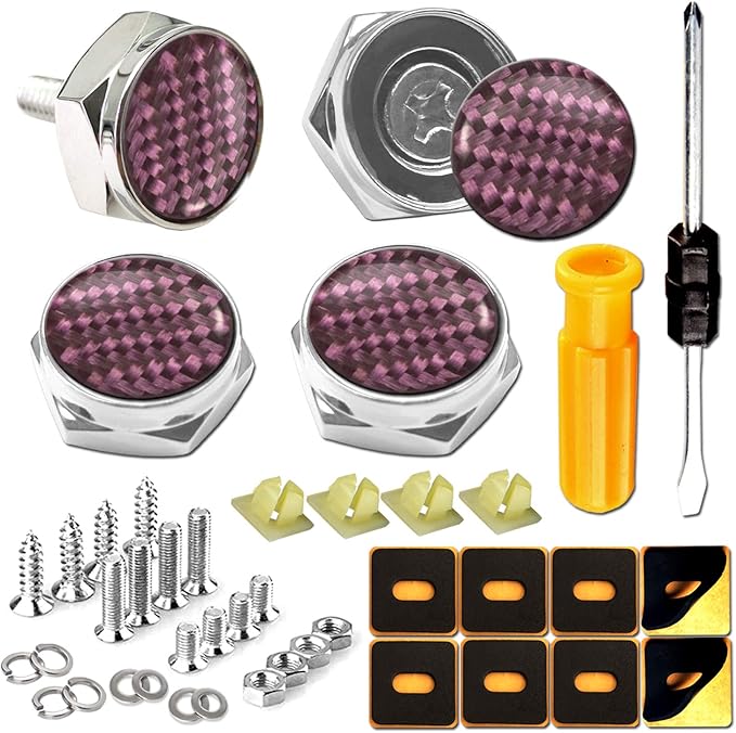Aootf License Plate Screw Caps Rust Resistant License