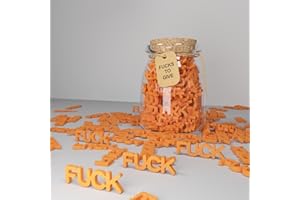 PG PINGO MAKE Jar of Fucks (7oz): Fuck to Give, Funny Gifts Birthdays, Holidays, Anniversaries, Christmas, Valentine's, Halloween - Funny Gifts for Women and Men (orange)