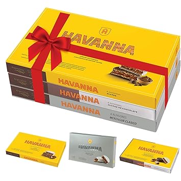 HAVANNA Alfajores Gift Variety Pack | 18 alfajores | 1 box of dark & White chocolate