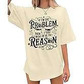 I'm The Problem Shirt Women Western Shirts Cowgirl Tshirt Retro Cow Skull Graphic Tees Country Music Short Sleeve Tops