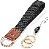 Enrfnox Wrist Lanyard, Stretchy Wristlet Keychain Lanyards, Cute Key Lanyard for Women Men, Short Key Chain for Car Keys Card Wallet Phone