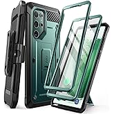 SUPCASE for Samsung Galaxy S22 Ultra Case with Stand, [Unicorn Beetle Pro] [2 Front Frames] [Built-in Screen Protector & Belt-Clip] Military-Grade Protection Phone Case for Galaxy S22 Ultra, Peacock