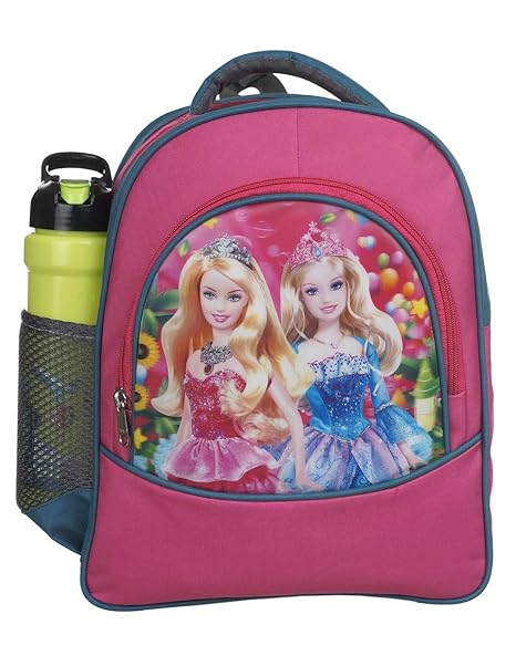 Rozen Polyester 12 Litre Pink Nursery Barbie School Bag