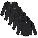 Amazon Essentials Girls and Toddlers' Long-Sleeve T-Shirts, Multipacks