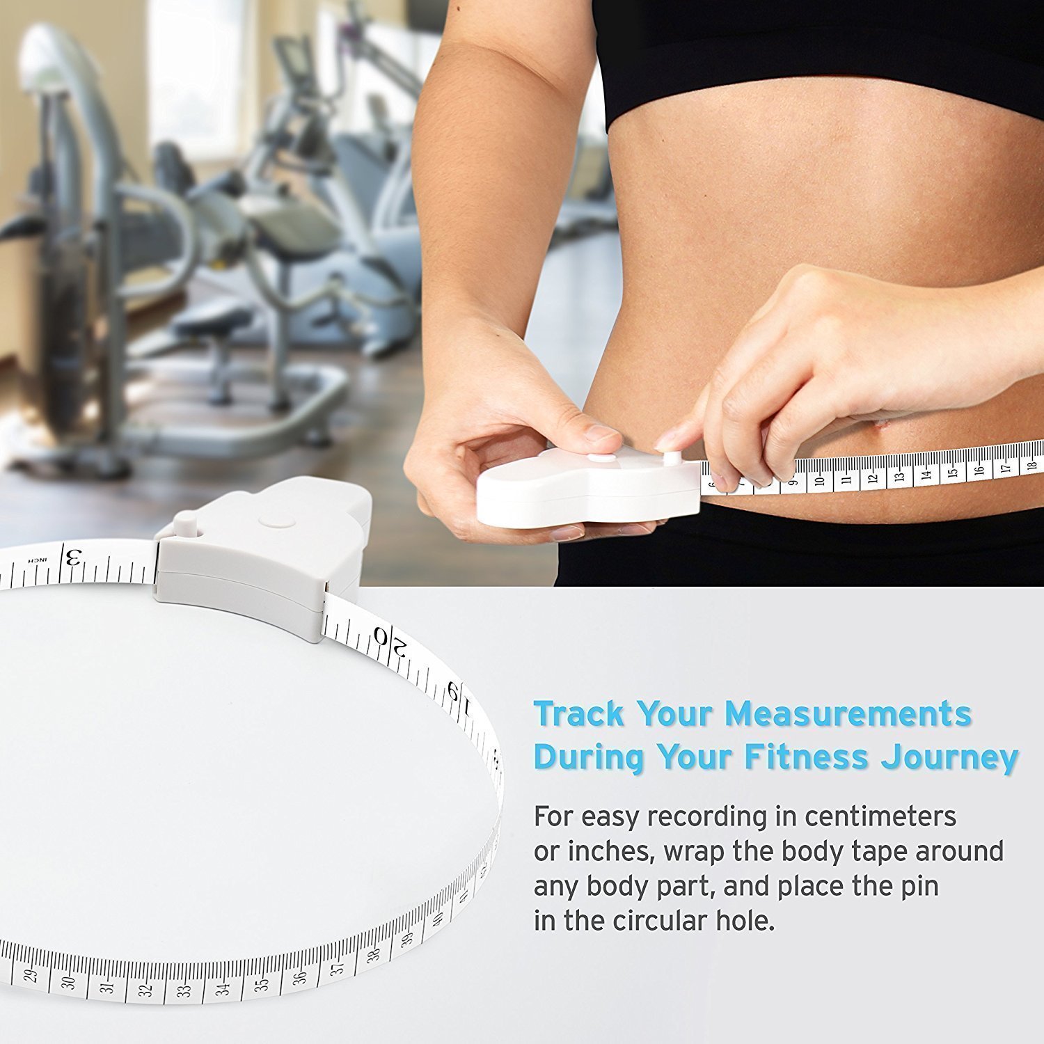 Etekcity Digital Body Weight Bathroom Scale with Body Tape Measure, Tempered glass, 400 Pounds Scales - Image 8