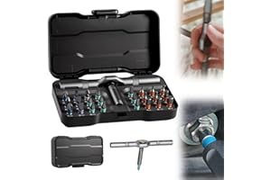 APRYEW 24 in 1 Magnetic Screwdriver Set, Ratchet Screwdriver Set, Multi Bit Magnetic Drive Sets with Detachable Ratchet Handle, Precision Screwdriver Sets for Furniture, Computer, Bicycle Repair (1 Set)