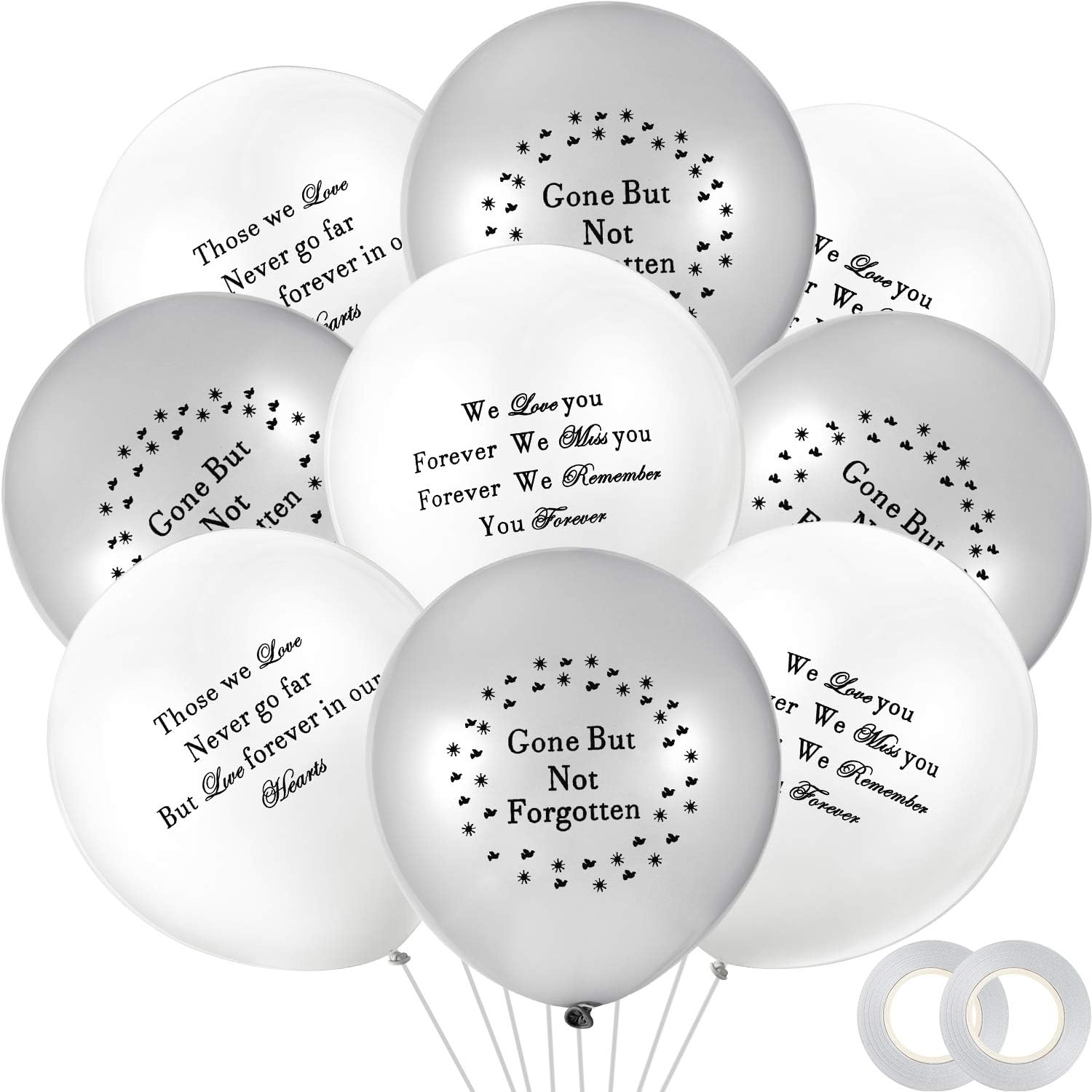 105 Pieces Release Memorial Balloons Funeral Remembrance