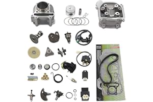 GY6 Cylinder Rebuild Kits Trkimal 47mm 80cc Big Bore Upgrade Kits for 49cc 50cc 139QMB Engines 69mm Valve scooter moped parts, GY6 Engine parts(69mm Valve Length)