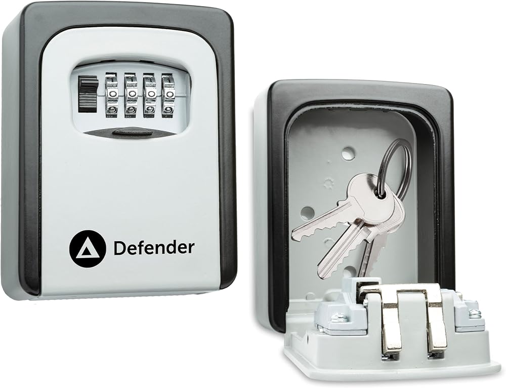 Defender Key Safe Outdoor Wall Mounted 4-Dial Combination Waterproof