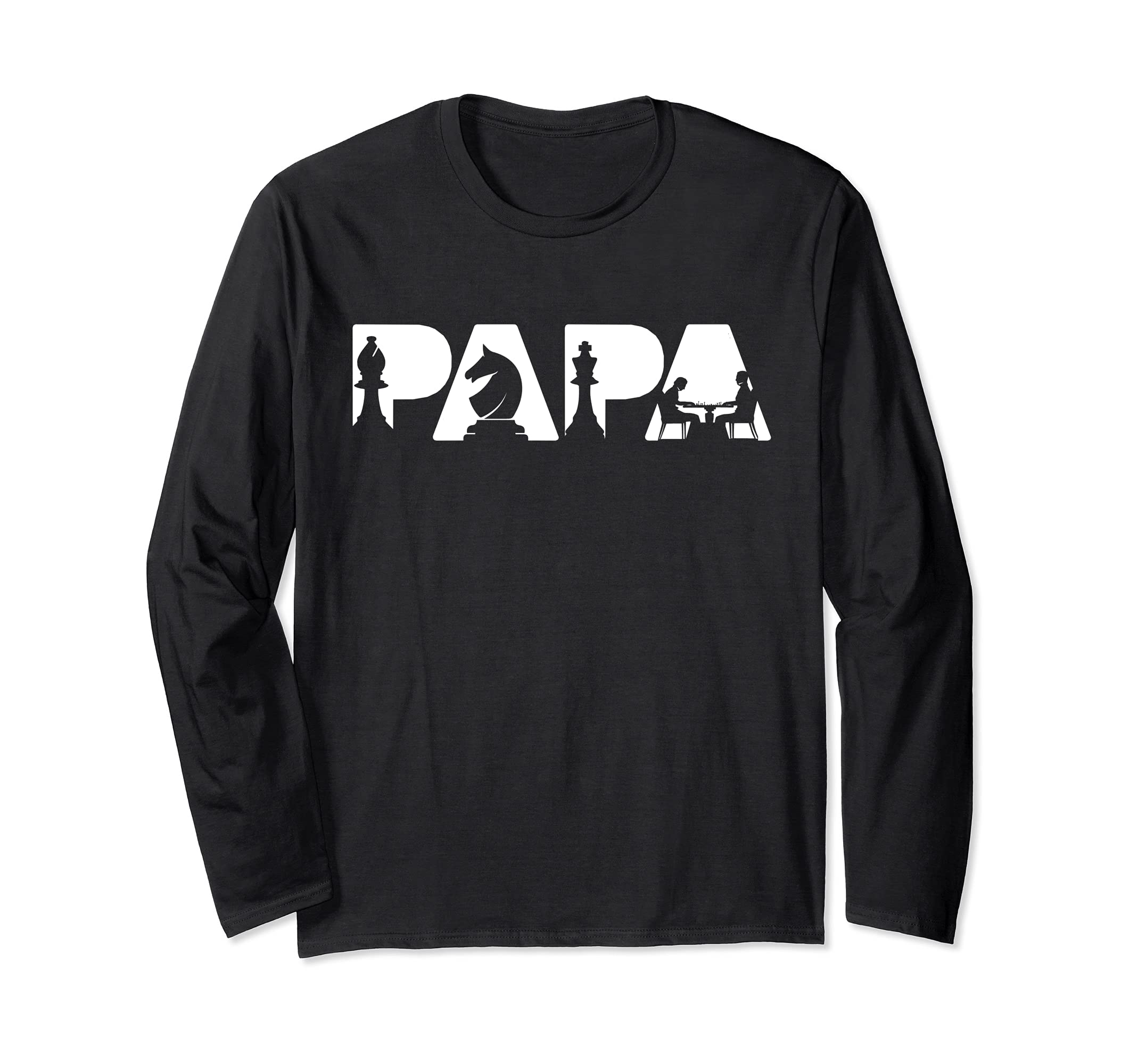 Chess Dad Retro Vintage Funny Papa Chess Long Sleeve T-Shirt