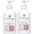 Hairitage Biotin Damage Repair Shampoo and Conditioner Set - Thickening + Volumizing - Biotin Castor Oil + Rice Protein - Sulfate Free + Color Safe - Deep Conditioning Treatment Dry Damaged Curly Hair