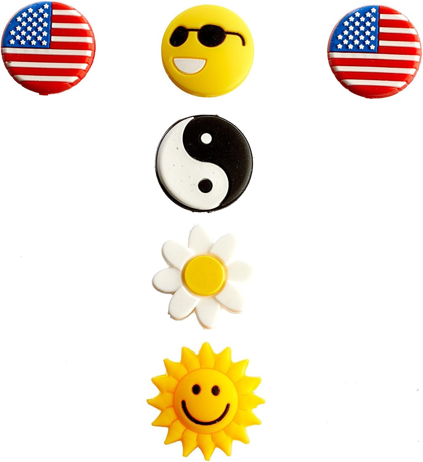 Tennis Vibration Dampener in Funny Zipper Gift Pack (Pack of 6). Best Shock Absorber for Your Racket and Strings