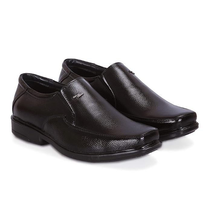 Buy Mens Slip On Leather Black Formal Shoes at Amazon.in