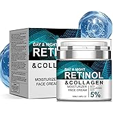 Retinol and Collagen Face Cream with 5% Hyaluronic Acid Retinol Cream for Face Anti Aging Wrinkle Reduce Fine Lines Lifting Firming Moisturizing Day & Night Facial Care Suitable for All Skin Types