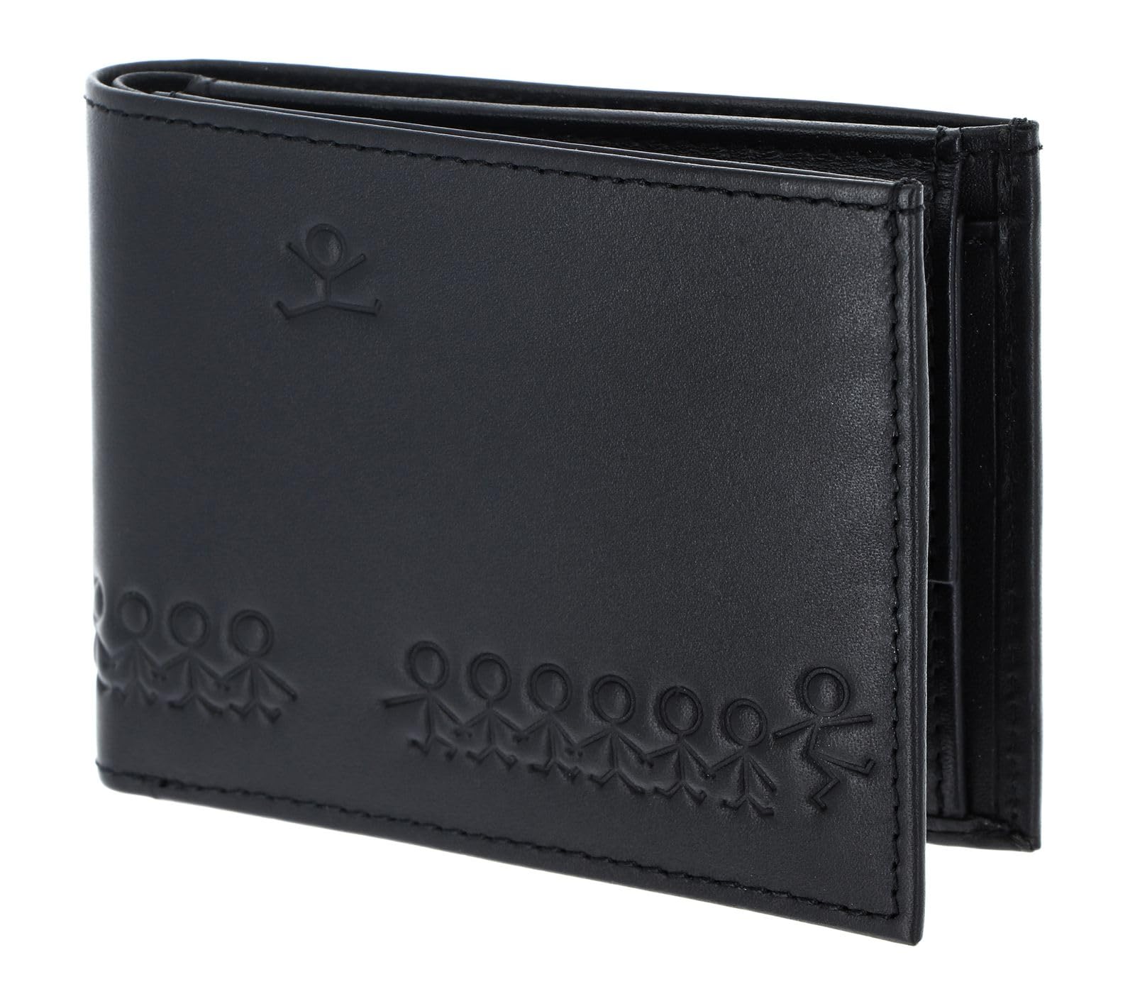 Oxmox Purse Leather Pocketbörse Jumping Jack Embossed Black